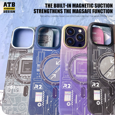2023 New Design Acrylic Magsaf Soft TPU+PC Mechanical Element Phone Case For IPhone 14 Magnetic Phone case