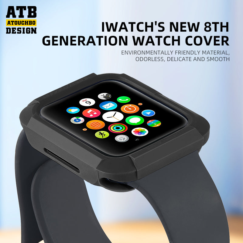 ATBCarbon Fiber Waterproof Watch Case For Iphone Apple Watch Cover 40Mm 45Mm Cover Case