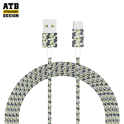 ATB New Design Pu Materials Four Interfaces Usb C Data Cable Usb 3.0 A Cable For Iphone, Laptop