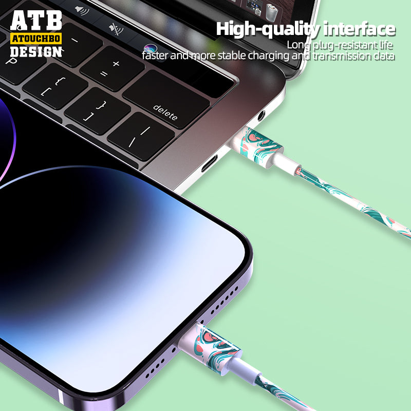 ATB Strong Anti Snap Micro Usb 1M Data Cable For Iphone Usb Cable 2022 Fast Charging Cable