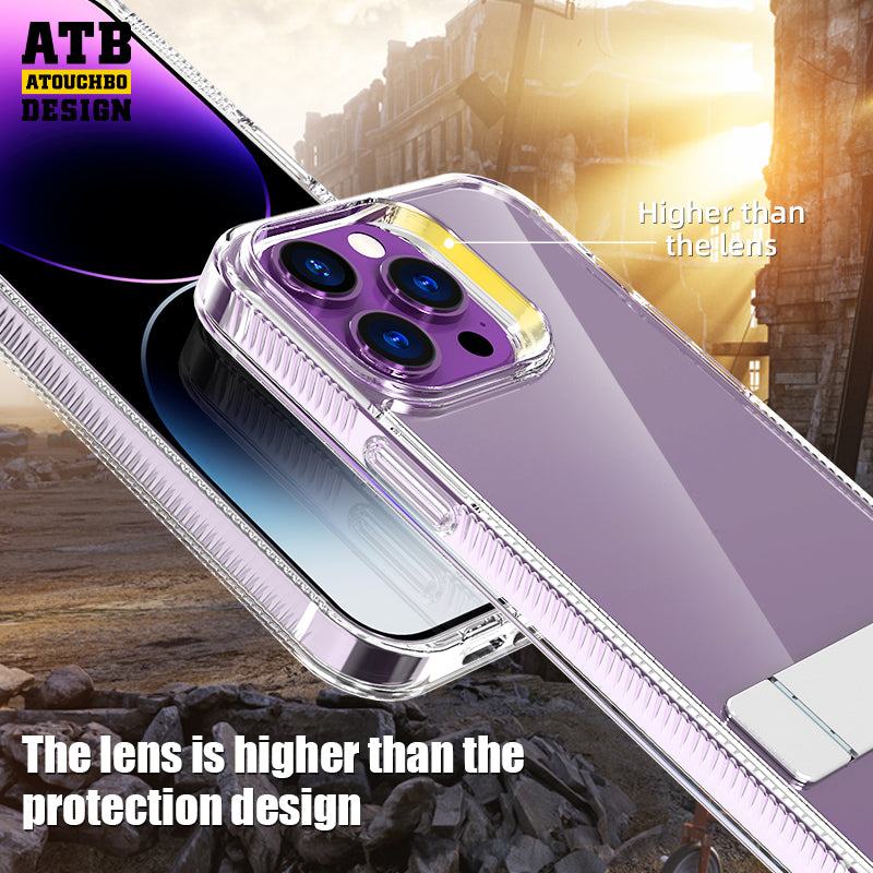 ATB Tpu+Pc Shockproof Armor Phone Case With Holder For Iphone 14